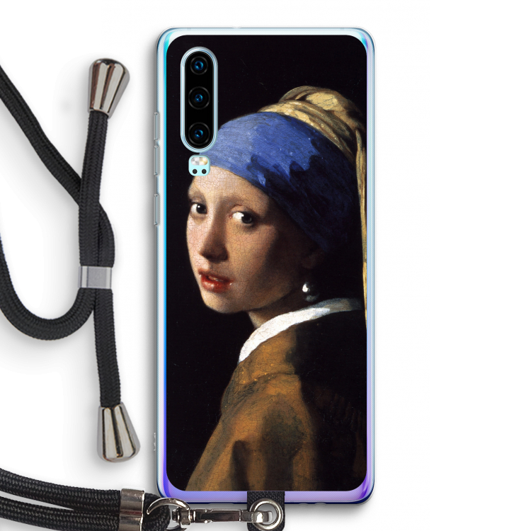 The Pearl Earring: Huawei P30 Transparant Hoesje met koord