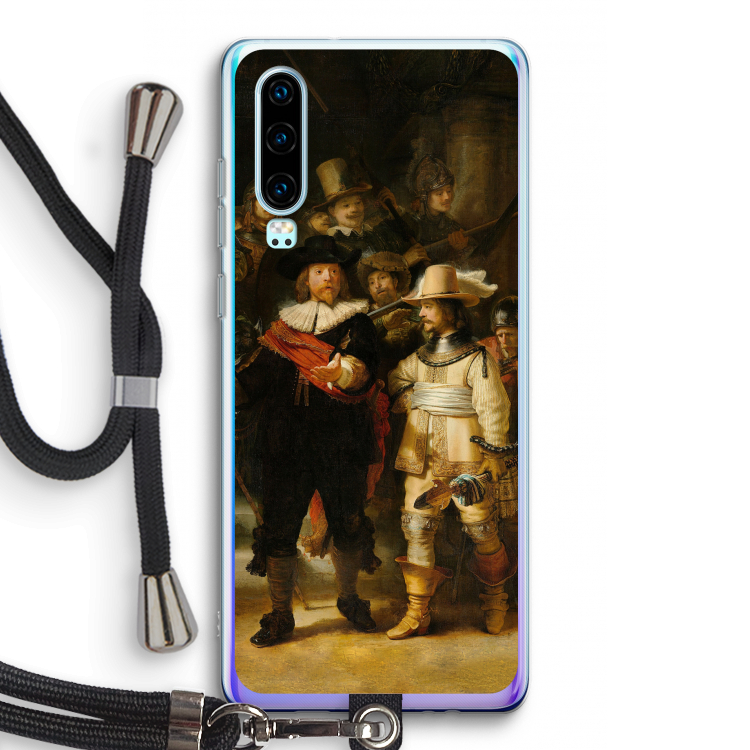 De Nachtwacht: Huawei P30 Transparant Hoesje met koord