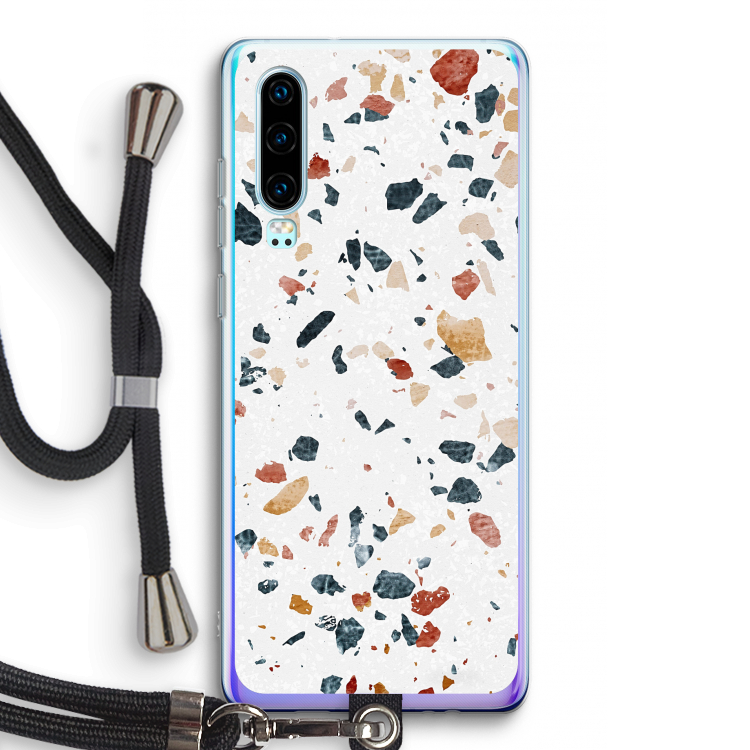 Terrazzo N°4: Huawei P30 Transparant Hoesje met koord