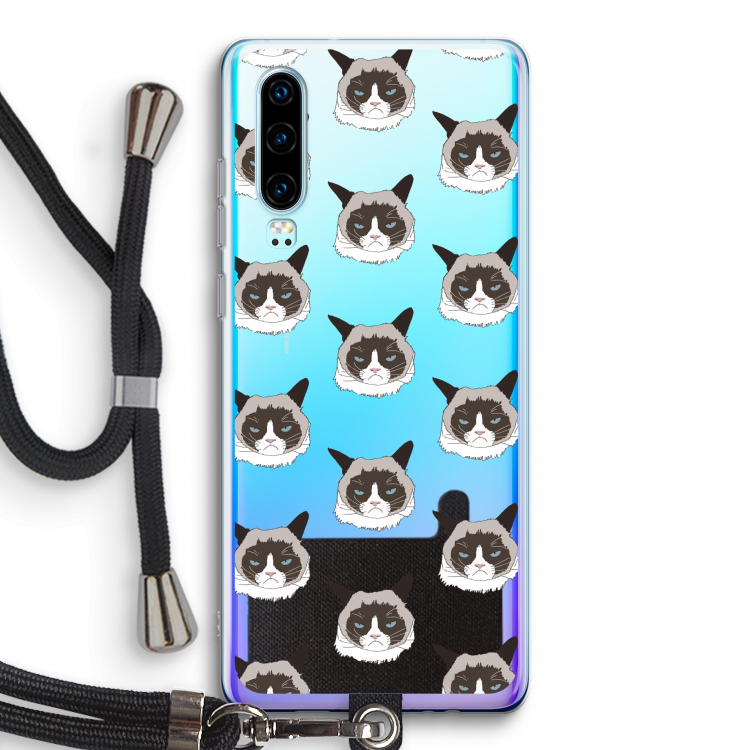 It's a Purrr Case: Huawei P30 Transparant Hoesje met koord