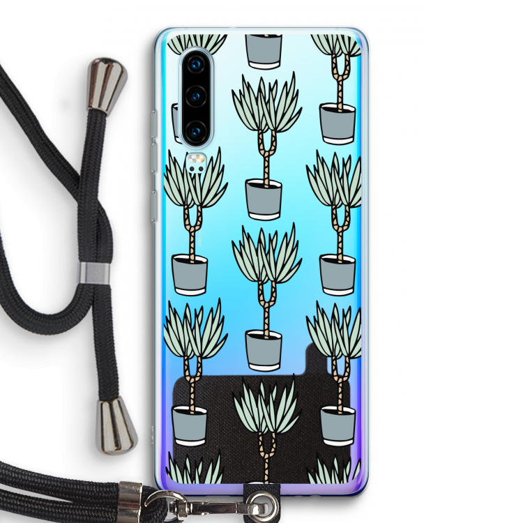 Boompje: Huawei P30 Transparant Hoesje met koord