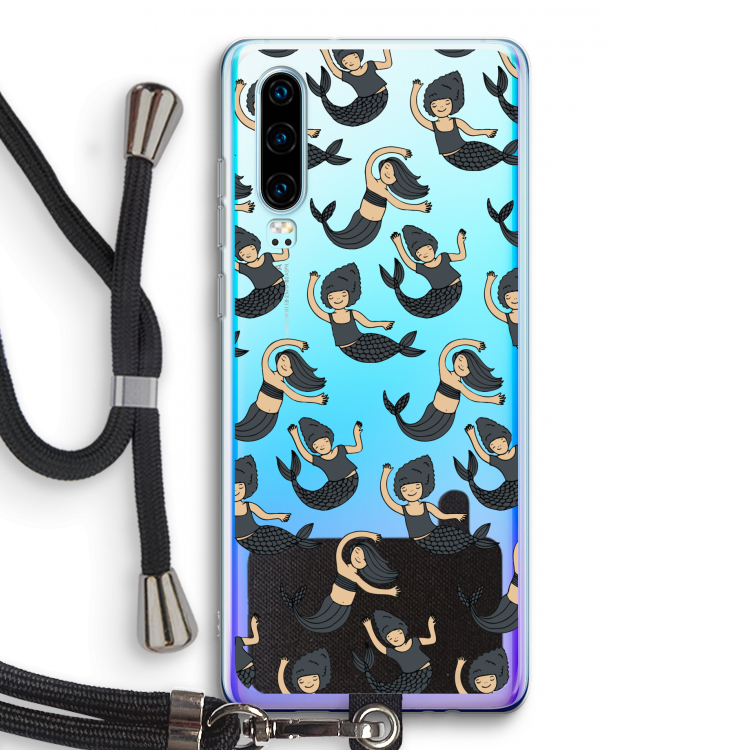 Zeemeermin: Huawei P30 Transparant Hoesje met koord
