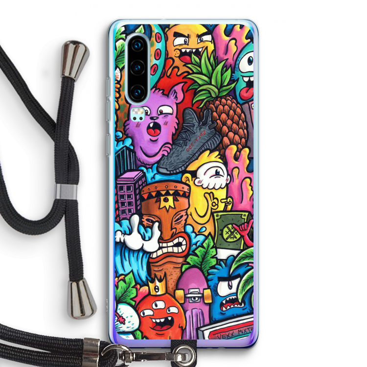 Vexx Mixtape: Huawei P30 Transparant Hoesje met koord
