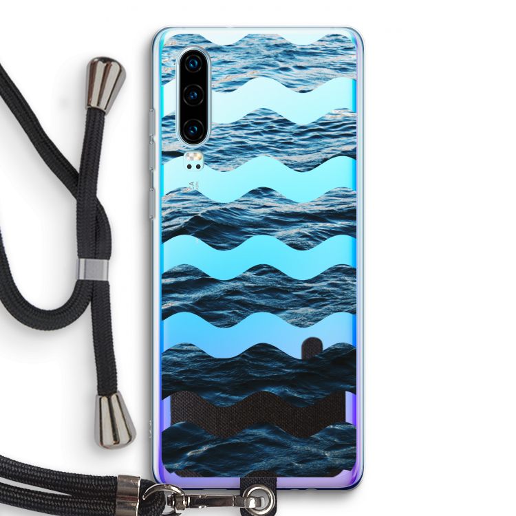 Oceaan: Huawei P30 Transparant Hoesje met koord