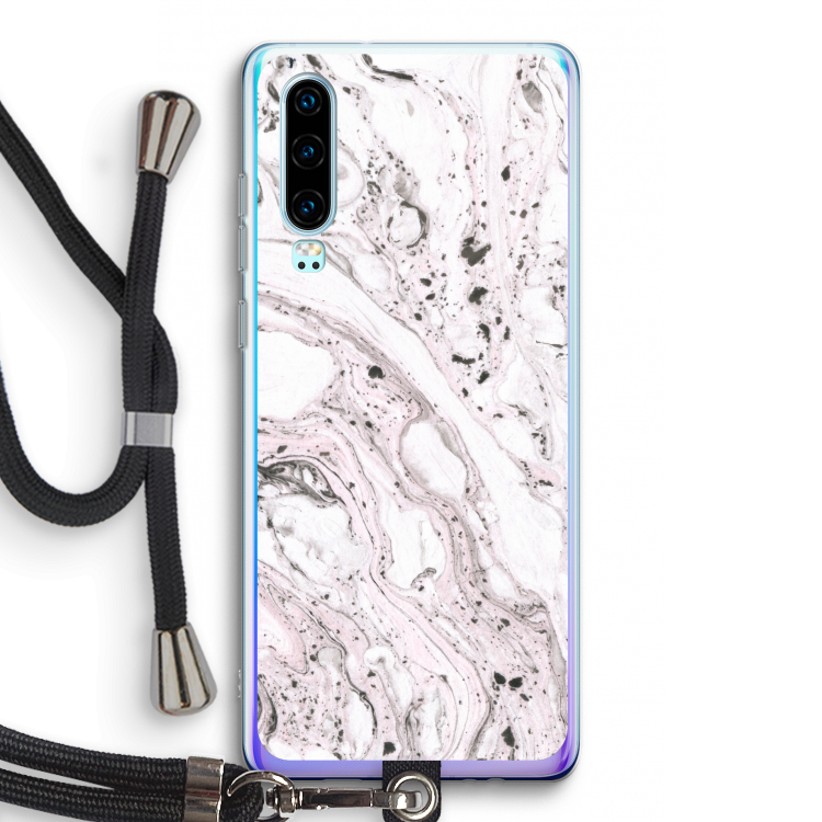 Mengelmoes: Huawei P30 Transparant Hoesje met koord