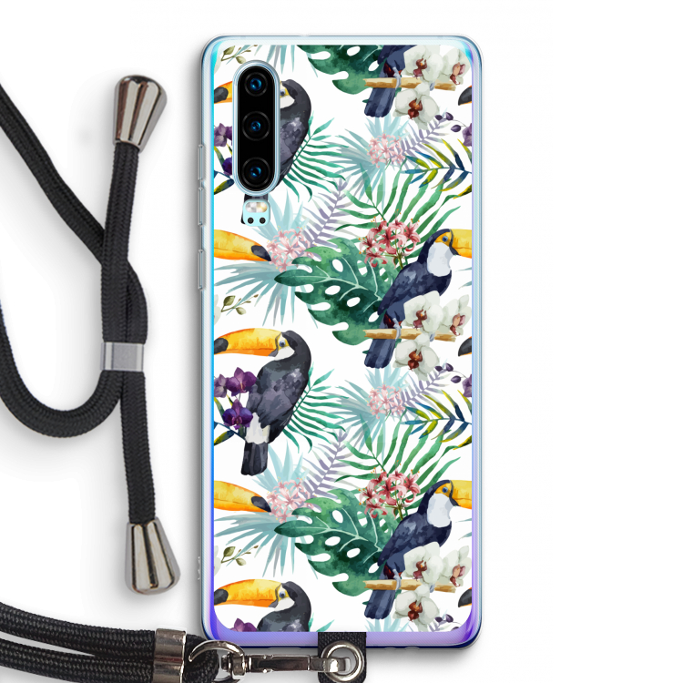 Tukans: Huawei P30 Transparant Hoesje met koord