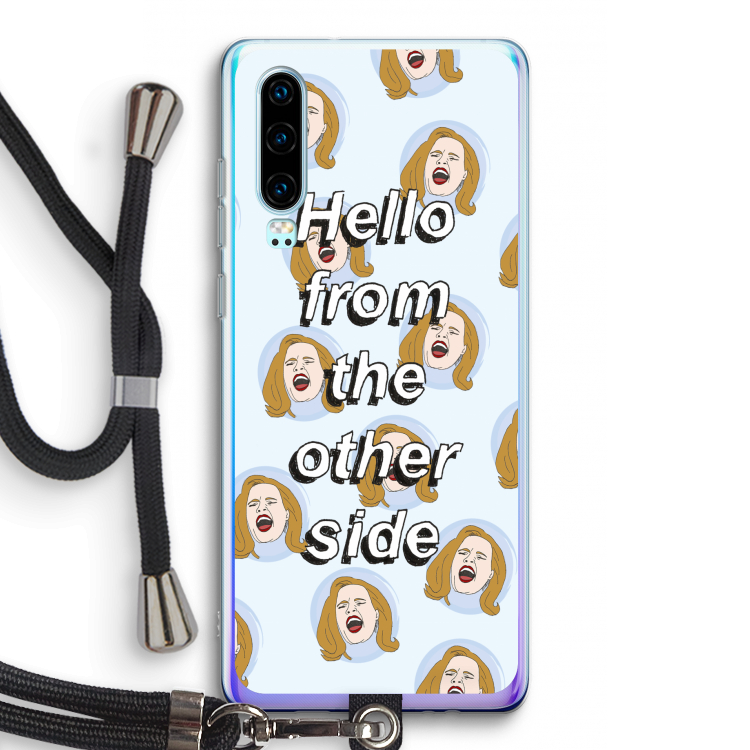 Hello: Huawei P30 Transparant Hoesje met koord