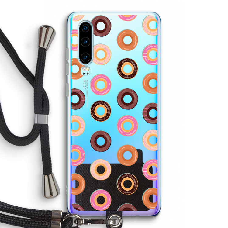 Donuts: Huawei P30 Transparant Hoesje met koord