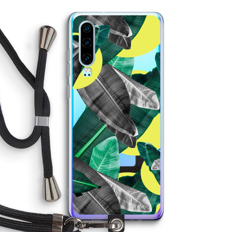 Fantasie jungle: Huawei P30 Transparant Hoesje met koord