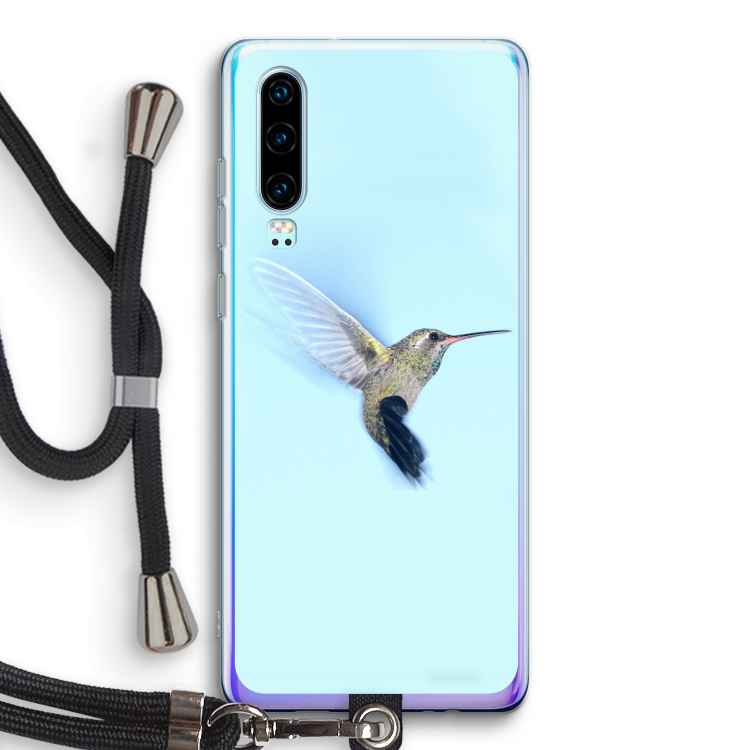 Kolibri: Huawei P30 Transparant Hoesje met koord