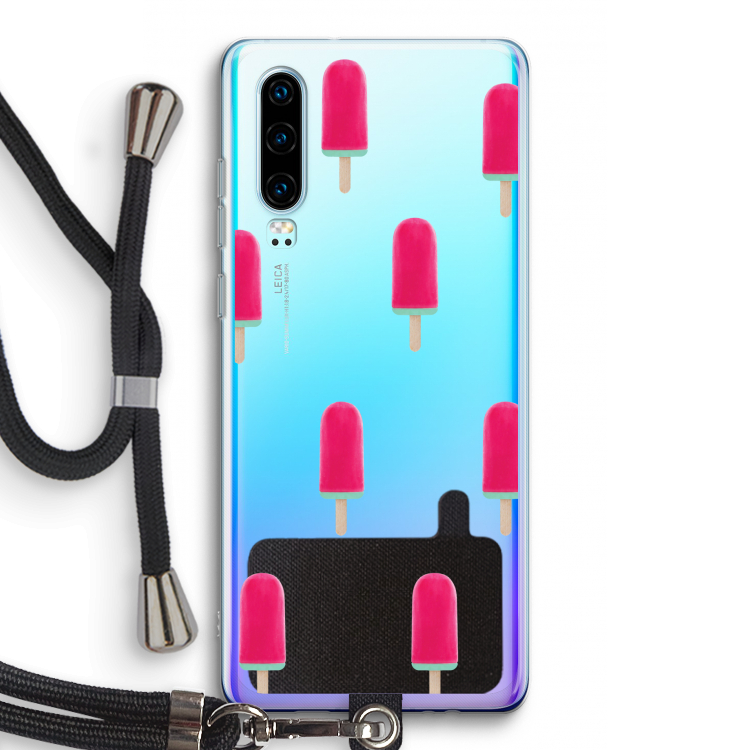 Waterijsje: Huawei P30 Transparant Hoesje met koord
