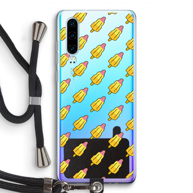 Waterijsjes: Huawei P30 Transparant Hoesje met koord