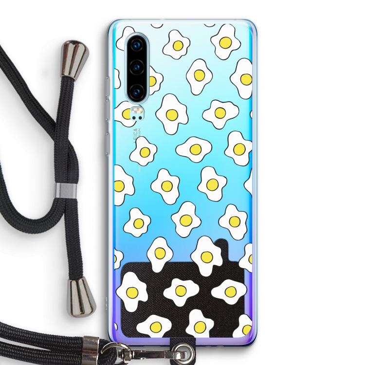 Spiegeleitjes: Huawei P30 Transparant Hoesje met koord