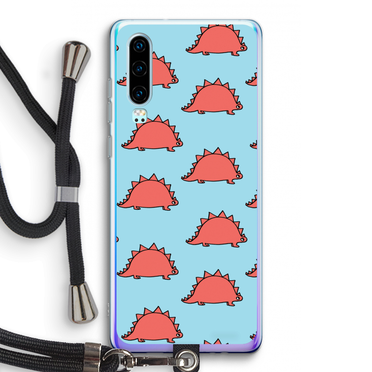 Dinosawrr: Huawei P30 Transparant Hoesje met koord