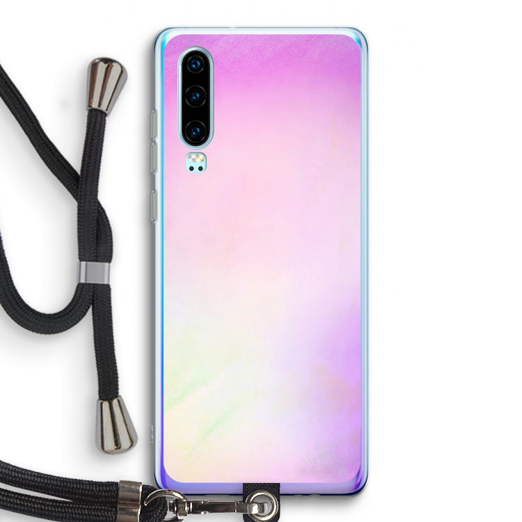 Flow mist pastel: Huawei P30 Transparant Hoesje met koord