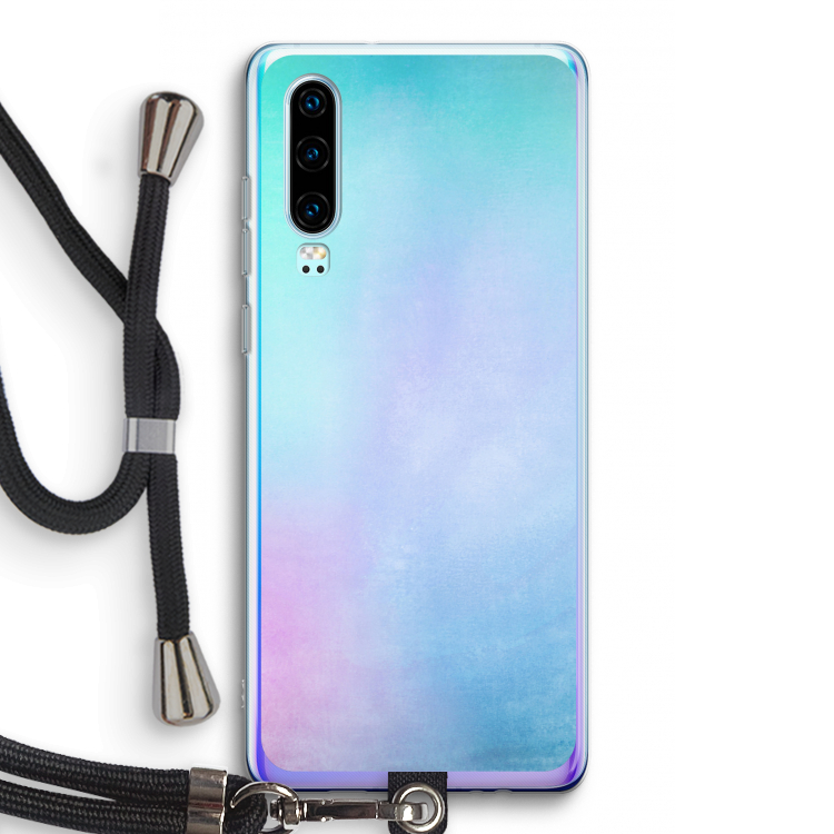mist pastel: Huawei P30 Transparant Hoesje met koord
