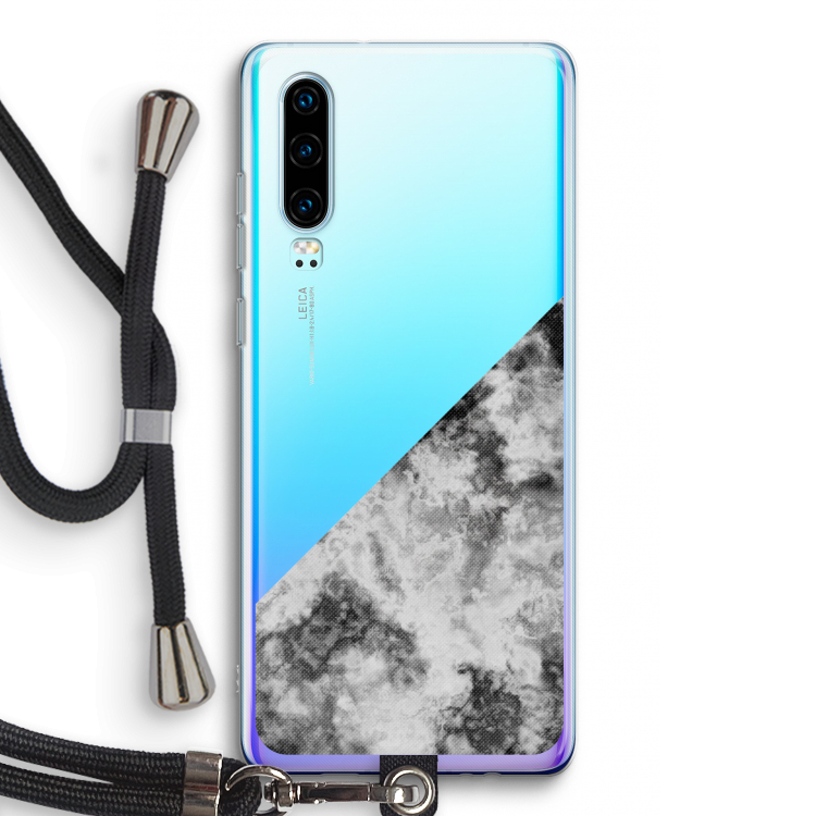 Onweer: Huawei P30 Transparant Hoesje met koord