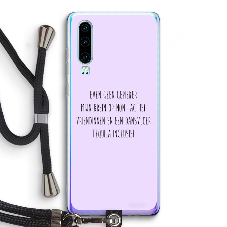 Tequila: Huawei P30 Transparant Hoesje met koord