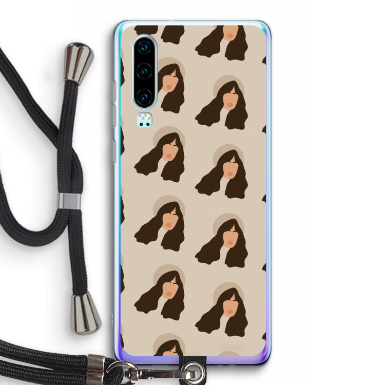 Bonjour mon amour: Huawei P30 Transparant Hoesje met koord