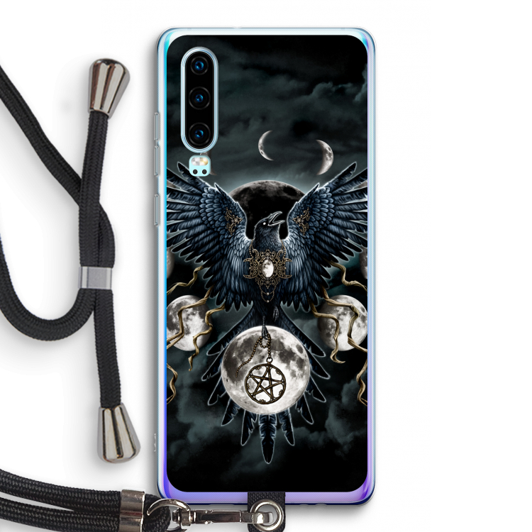 Sinister Wings: Huawei P30 Transparant Hoesje met koord