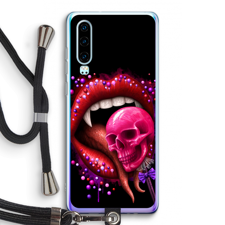 Dodelijk zoet: Huawei P30 Transparant Hoesje met koord