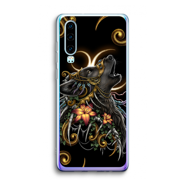 Huilende Wolf: Huawei P30 Transparant Hoesje