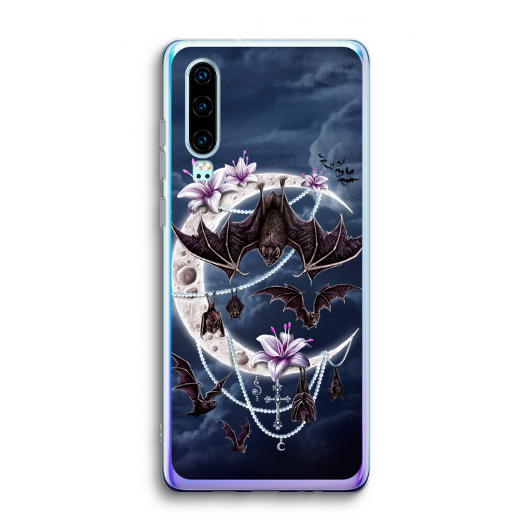 Vleermuizen Maan: Huawei P30 Transparant Hoesje