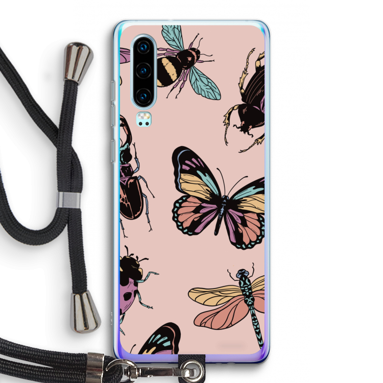 Tiny Bugs: Huawei P30 Transparant Hoesje met koord