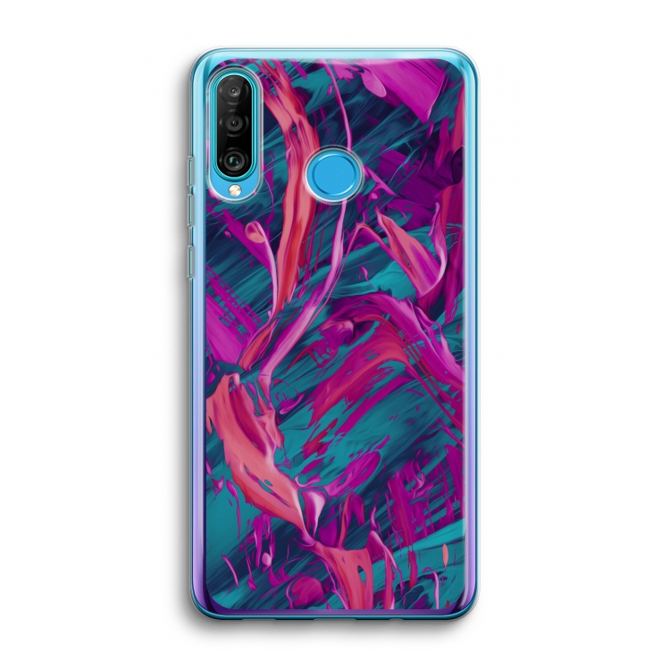 Pink Clouds: Huawei P30 Lite Transparant Hoesje