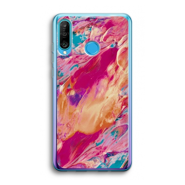 Pastel Echoes: Huawei P30 Lite Transparant Hoesje