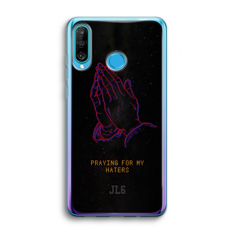 Praying For My Haters: Huawei P30 Lite Transparant Hoesje