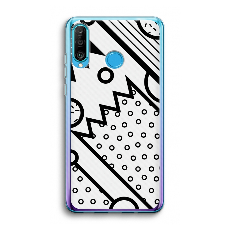 Pop Art #4: Huawei P30 Lite Transparant Hoesje