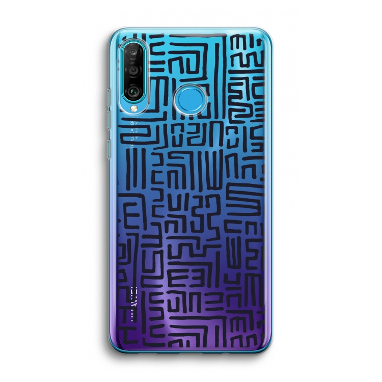 Moroccan Print: Huawei P30 Lite Transparant Hoesje