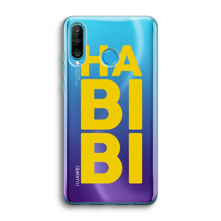 Habibi Blue: Huawei P30 Lite Transparant Hoesje