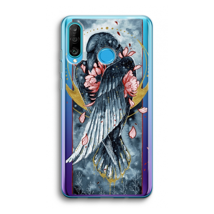 Golden Raven: Huawei P30 Lite Transparant Hoesje