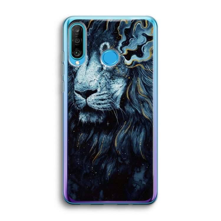 Darkness Lion: Huawei P30 Lite Transparant Hoesje