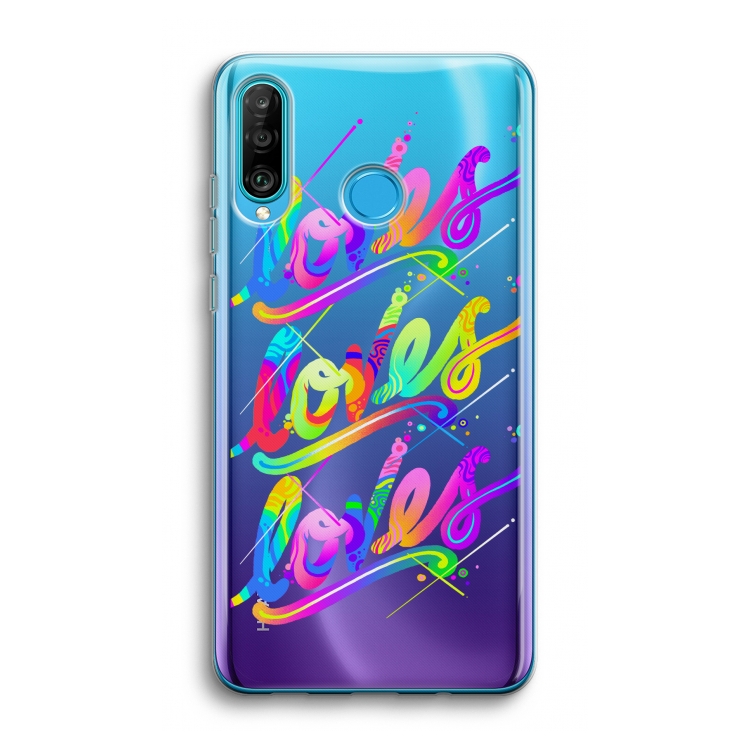 Loves: Huawei P30 Lite Transparant Hoesje