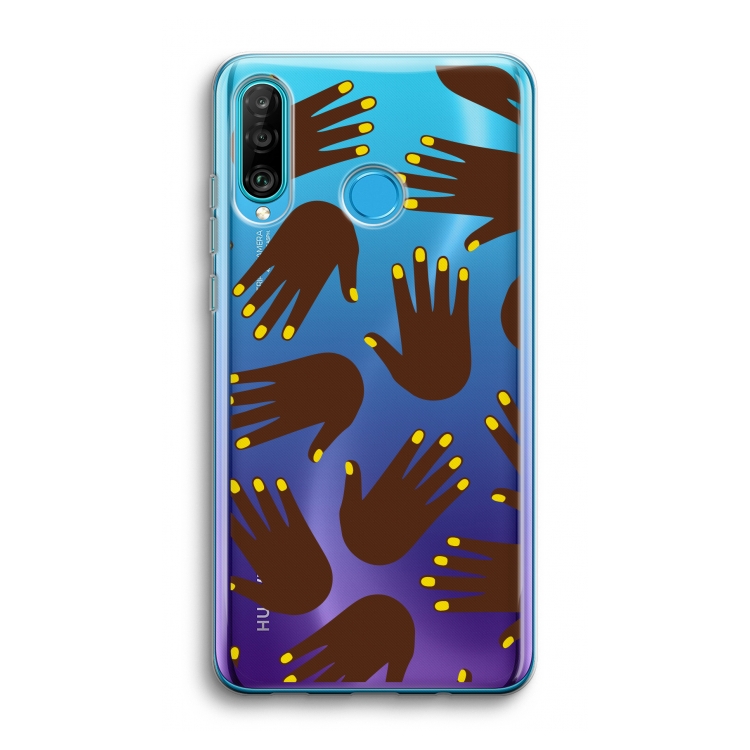 Hands dark: Huawei P30 Lite Transparant Hoesje