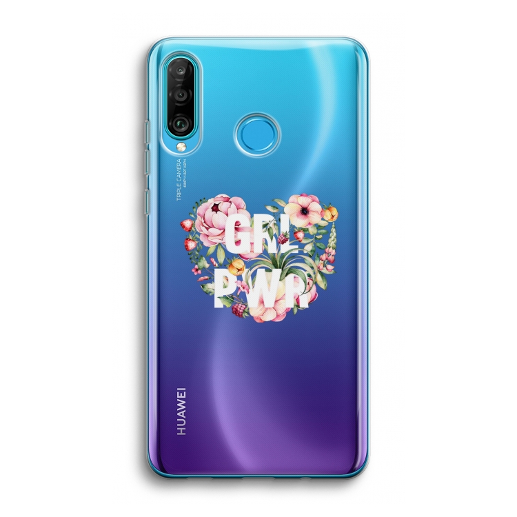 GRL PWR Flower: Huawei P30 Lite Transparant Hoesje