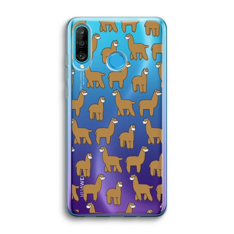 Alpacas: Huawei P30 Lite Transparant Hoesje