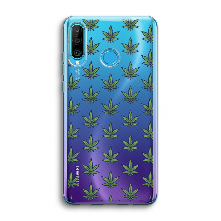 Weed: Huawei P30 Lite Transparant Hoesje