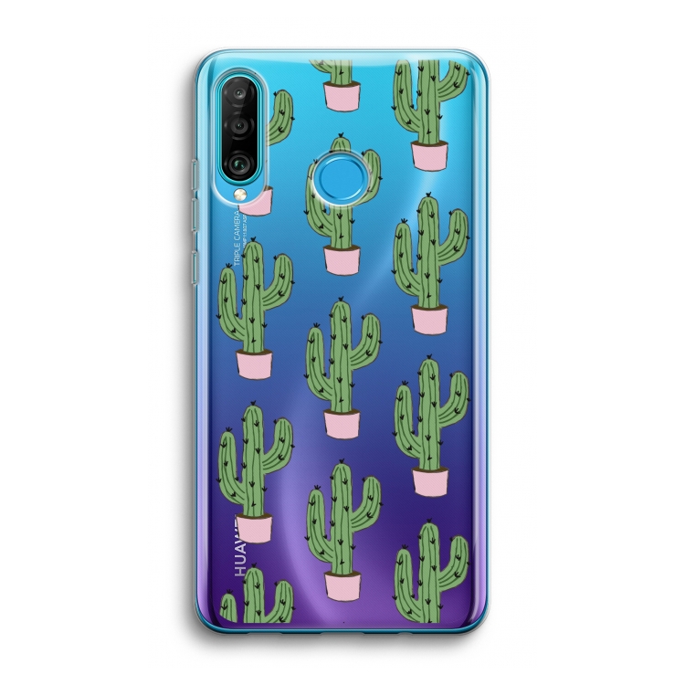 Cactus Lover: Huawei P30 Lite Transparant Hoesje