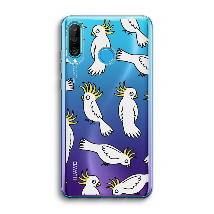 Papegaai: Huawei P30 Lite Transparant Hoesje