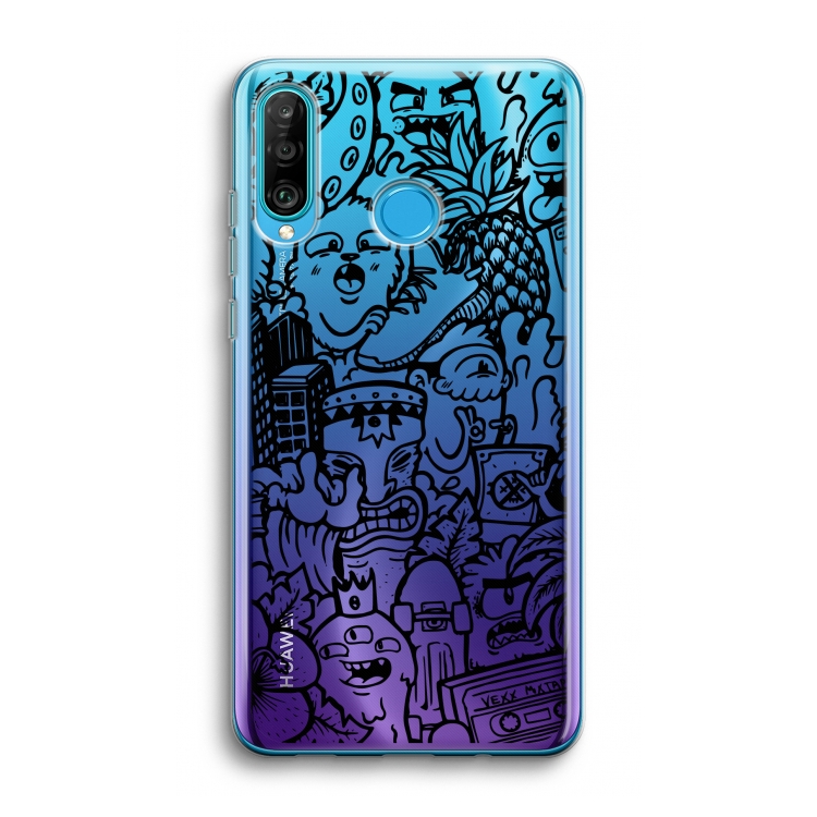 Vexx Black Mixtape: Huawei P30 Lite Transparant Hoesje
