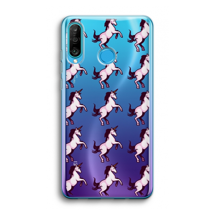 Musketon Unicorn: Huawei P30 Lite Transparant Hoesje