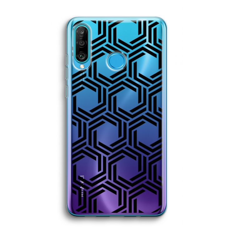 Geometrisch patroon: Huawei P30 Lite Transparant Hoesje