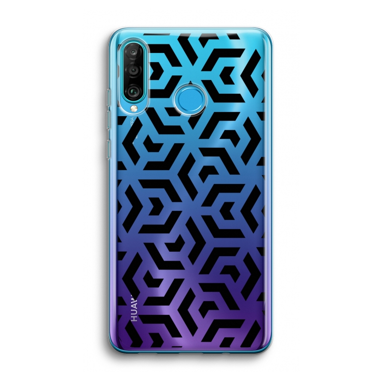 Crazy pattern: Huawei P30 Lite Transparant Hoesje