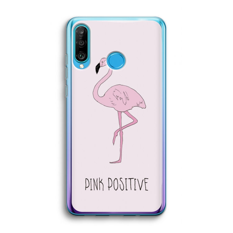 Pink positive: Huawei P30 Lite Transparant Hoesje
