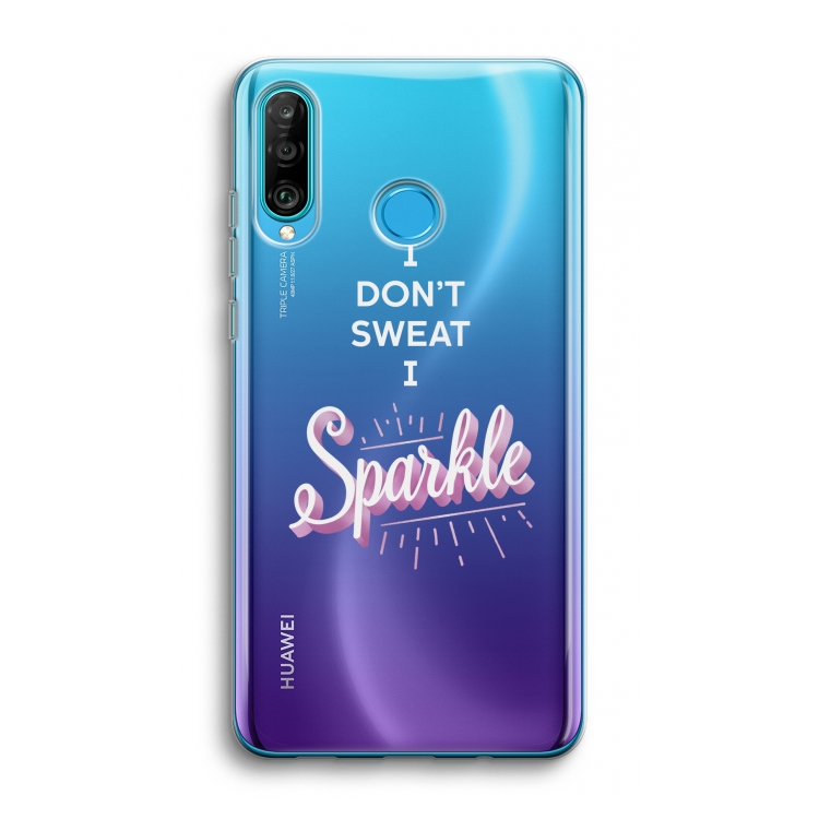 Sparkle quote: Huawei P30 Lite Transparant Hoesje