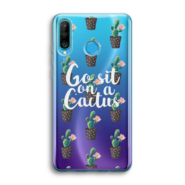 Cactus quote: Huawei P30 Lite Transparant Hoesje